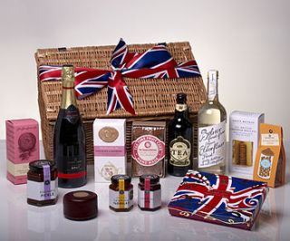 union jack 'best of british' hamper by whisk hampers