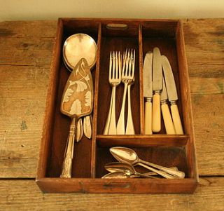 wooden cutlery tray by homestead store