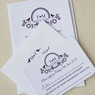 lovebirds wedding invitation by paper and inc