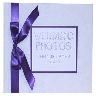 personalised flora wedding photo album by dreams to reality design ltd