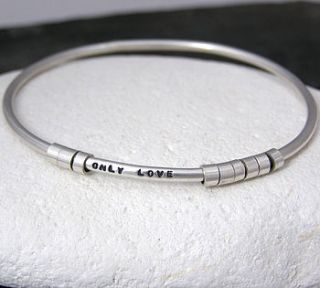 personalised silver 'secret message' bracelet by soremi