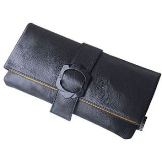 black leather vintage buckle clutch bags by use uk