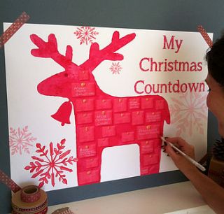 nordic reindeer advent calendar kit by the little picture company