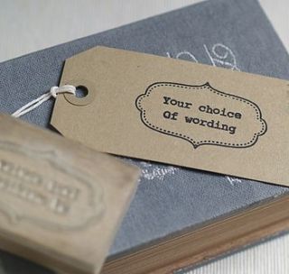 'your choice of wording' rubber stamp by beautiful day