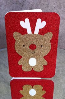 pack of three christmas merry glitter cards by pango productions