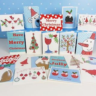 festive words christmas cards by dots and spots