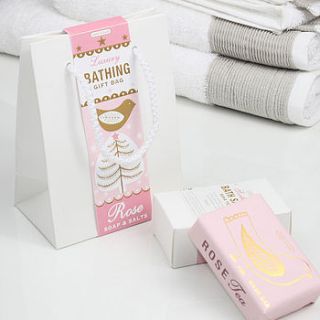 nordic pastel rose gift bag by bath house