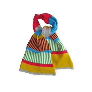 knitted lambswool children's scarf by gabrielle vary knitwear