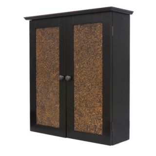 Elegant Home Fashions Buckingham Wall Cabinet with 2 Glass Doors