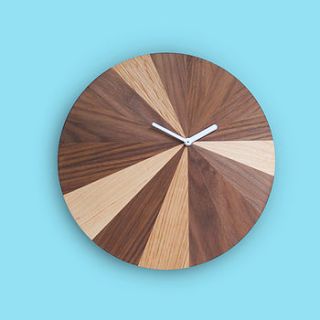 wooden sundial clock by bloq
