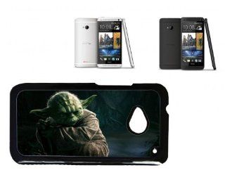 HTC ONE Hard Case With Printed Design Yoda Cell Phones & Accessories