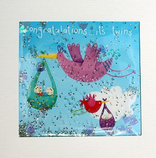 'congratulations it's twins' shakies card by kiki & bree home