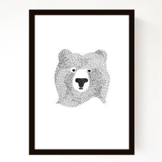 bear animal print by bodie and fou