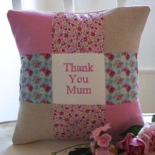 thank you mum cushion by tuppenny house designs