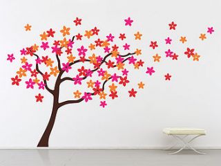 flower tree wall stickers by the binary box