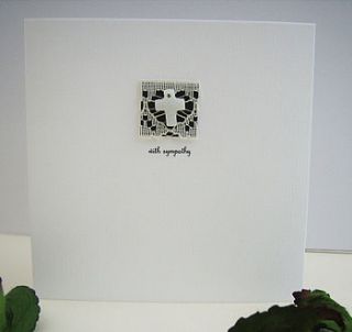 handmade sympathy card by laura sherratt designs