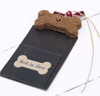 dog's bone christmas treat 'best in show' by this is pretty