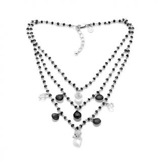 Deb Guyot Designs Multigemstone Chandelier Style 3 Row Necklace