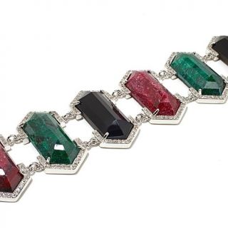 Mateo Bijoux Corundum and Multigemstone Sterling Silver "Baldocchino" 7" Line B