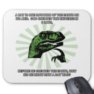 Philosoraptor Earth and God Mouse Pads