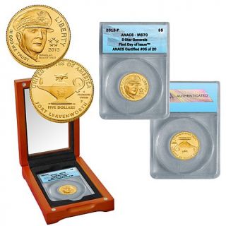 2013 MS70 First Day of Issue Limited Edition of 20 $5 Gold General Douglas MacA