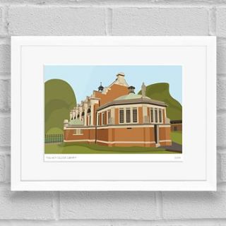 dulwich college library, london print by place in print