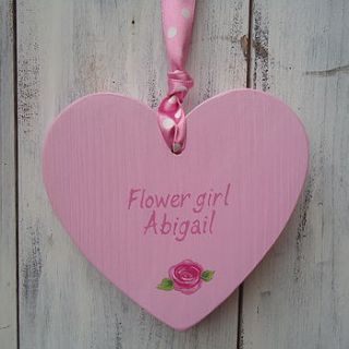 personalised rose bridesmaid heart by giddy kipper