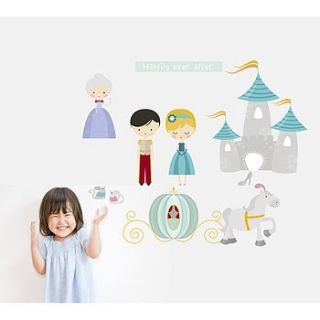 cinderella fabric wall stickers by littleprints