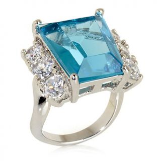 Roberto by RFM "Cielo" Blue Stone and CZ Silvertone Ring