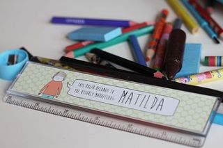 personalised children's ruler by lou brown designs