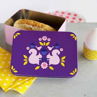 retro tin lunch box by little baby company
