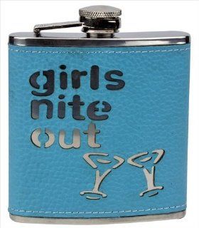 FJX Wholesale HFL W036 6oz Blue Girls Night Out Stainless Steel Hip Flask Kitchen & Dining