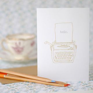 set of six vintage style typewriter postcards by the green gables