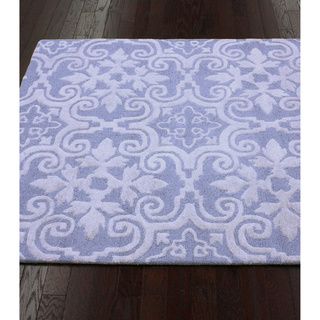 nuLOOM Handmade Spanish Tiles Light Blue Wool Rug (7'6 x 9'6) Nuloom 7x9   10x14 Rugs