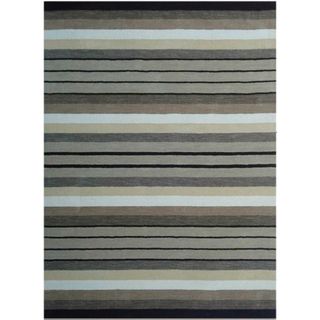 Loomed Caiam Grey Wool Rug (5' x 8') 5x8   6x9 Rugs