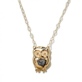 Rarities Fine Jewelry with Carol Brodie 10K Yellow Gold "Owl" Pendant with 17"