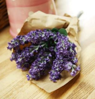 artificial lavender bunch by boxwood