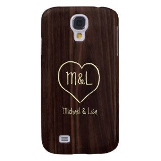 Personalized Dark Chocolate Wood Grain Texture Galaxy S4 Cases