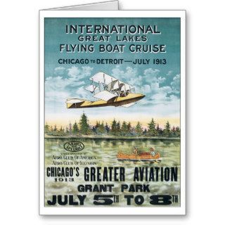 Great Lakes Flying Boat Cruise Poster Card