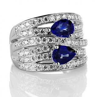 Victoria Wieck 2.67ct Absolute™ Created Sapphire and Pavé 6 Row Orbi