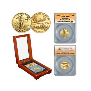 2014 ANACS MS70 First Day of Issue Limited Edition of 286 $5 Gold Eagle Coin