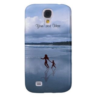 Lovely Silhouette of Mother & Son at the Beach Galaxy S4 Case