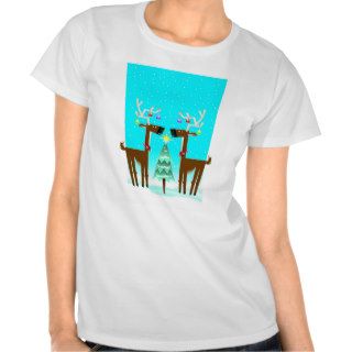 Mod Deer Xmas T Shirt