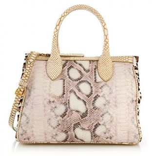 Clever Carriage Parisian Snake Embossed Satchel