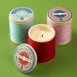 colourful spool scented candle by ella james