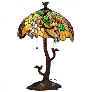 River of Goods Gone Birding Stained Glass Table Lamp