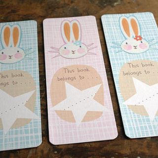 childrens bunny rabbit bookmarks by moobaacluck