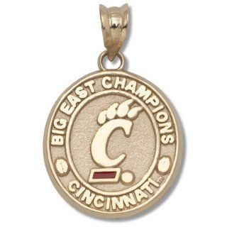Cincinnati Bearcats Paw "C" Big East Champions Pendant   14KT Gold Jewelry  Sports Fan Pendants  Sports & Outdoors