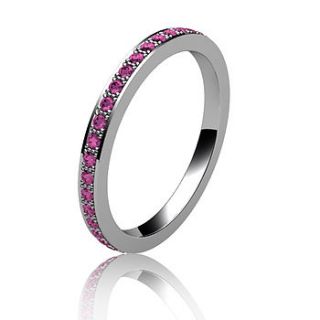 pink sapphire full eternity ring by flawless jewellery