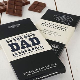 'world's best dad' chocolate bar by quirky gift library